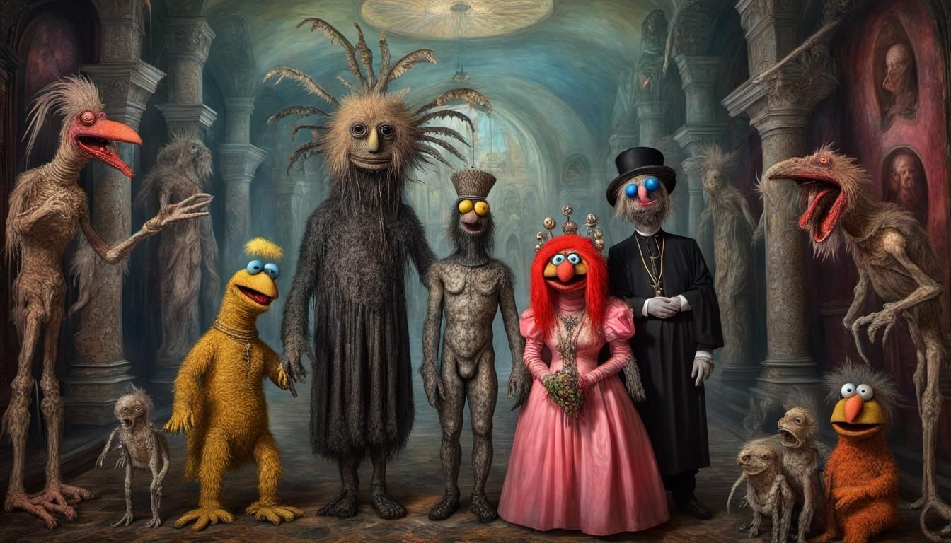 Surreal Wedding: Pipi Longstocking and Snuffleupagus