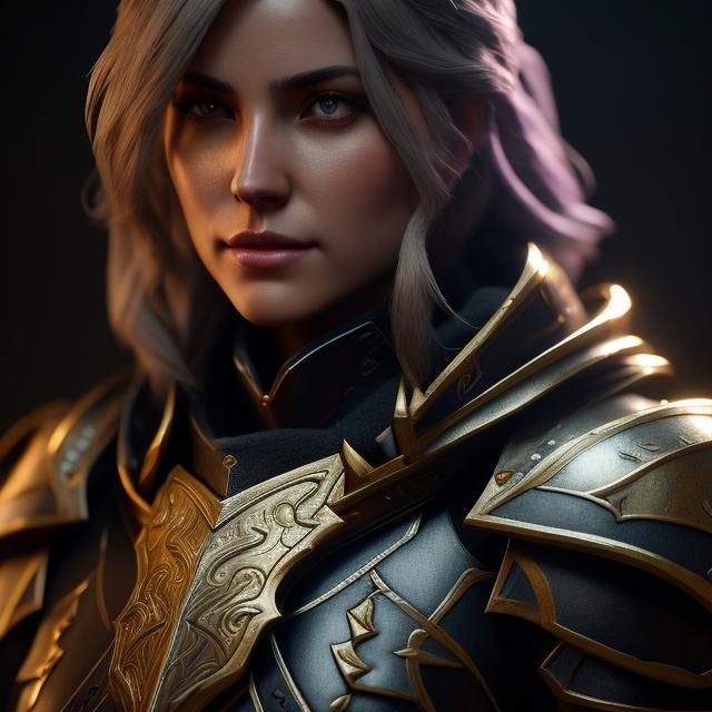 Detailed Paladin Portrait in Unreal Engine 5