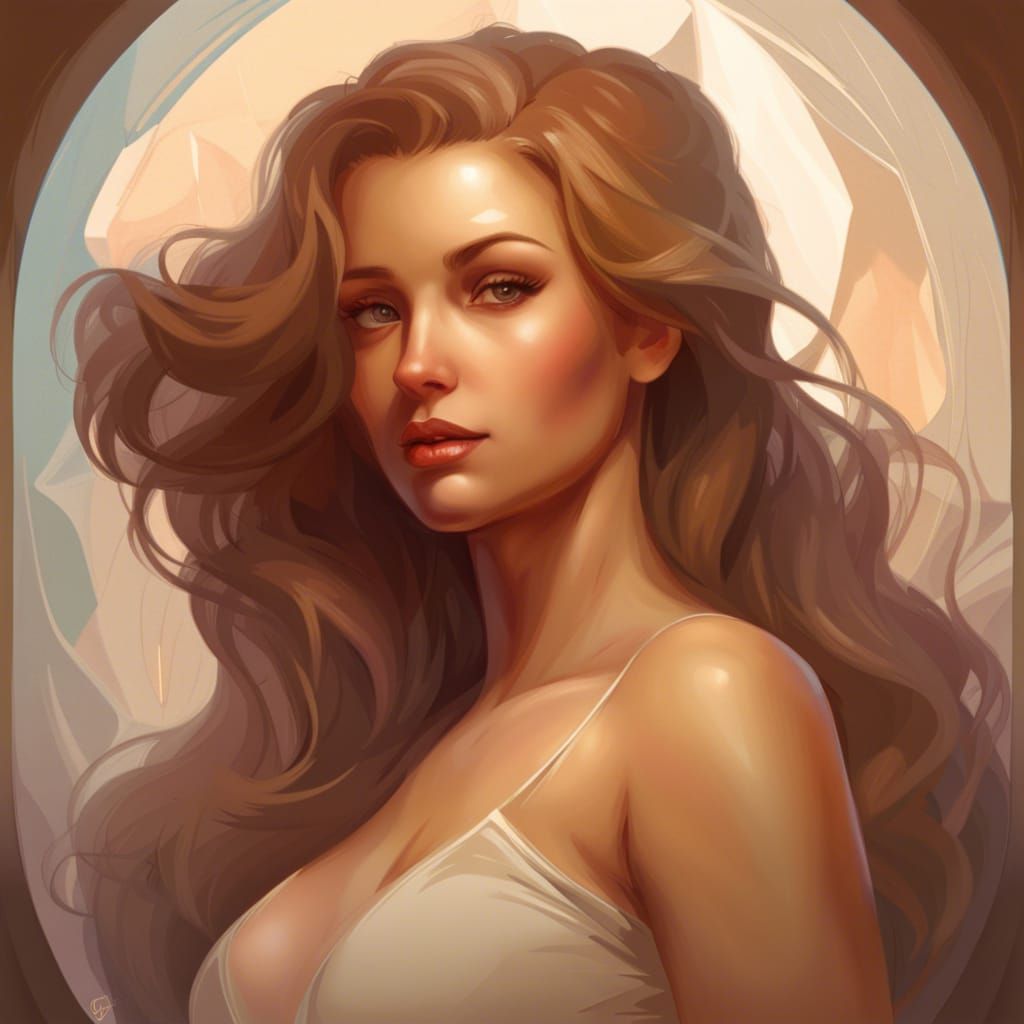 Sensuous Portrait of a Curvaceous Woman in 8K