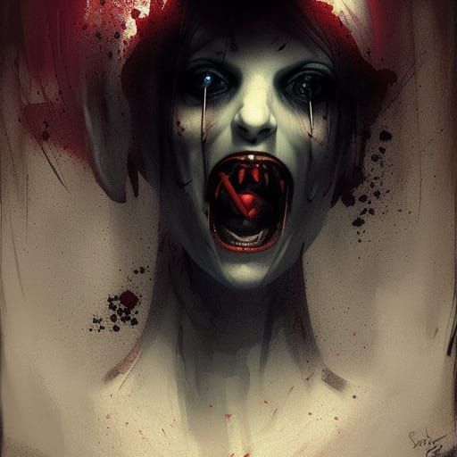 Sinister Horror Circus Scene in Dark Fantasy Style