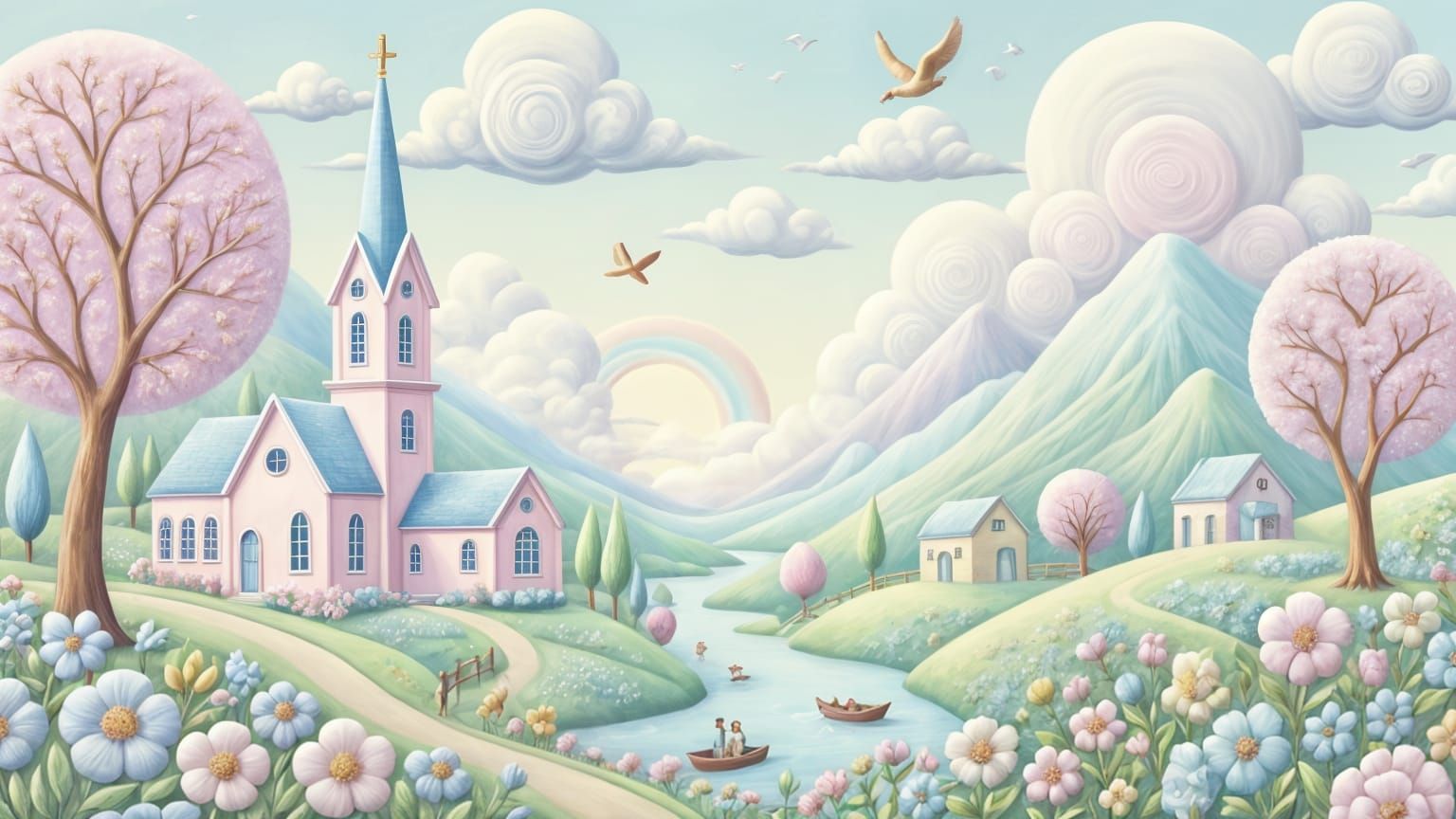 Pastel Embroidery Masterpiece