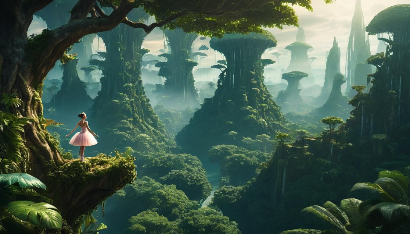 Ballerina Explorer in Alien Jungle