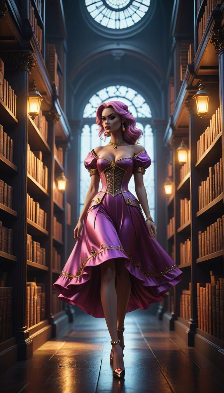 Sissy baby, dressed like a pink Barbie doll dress and high h...