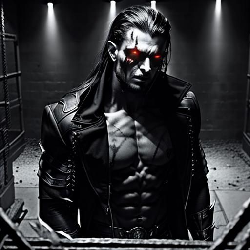 Demonic Fallen Angel Portrait in Hyper-realistic Style