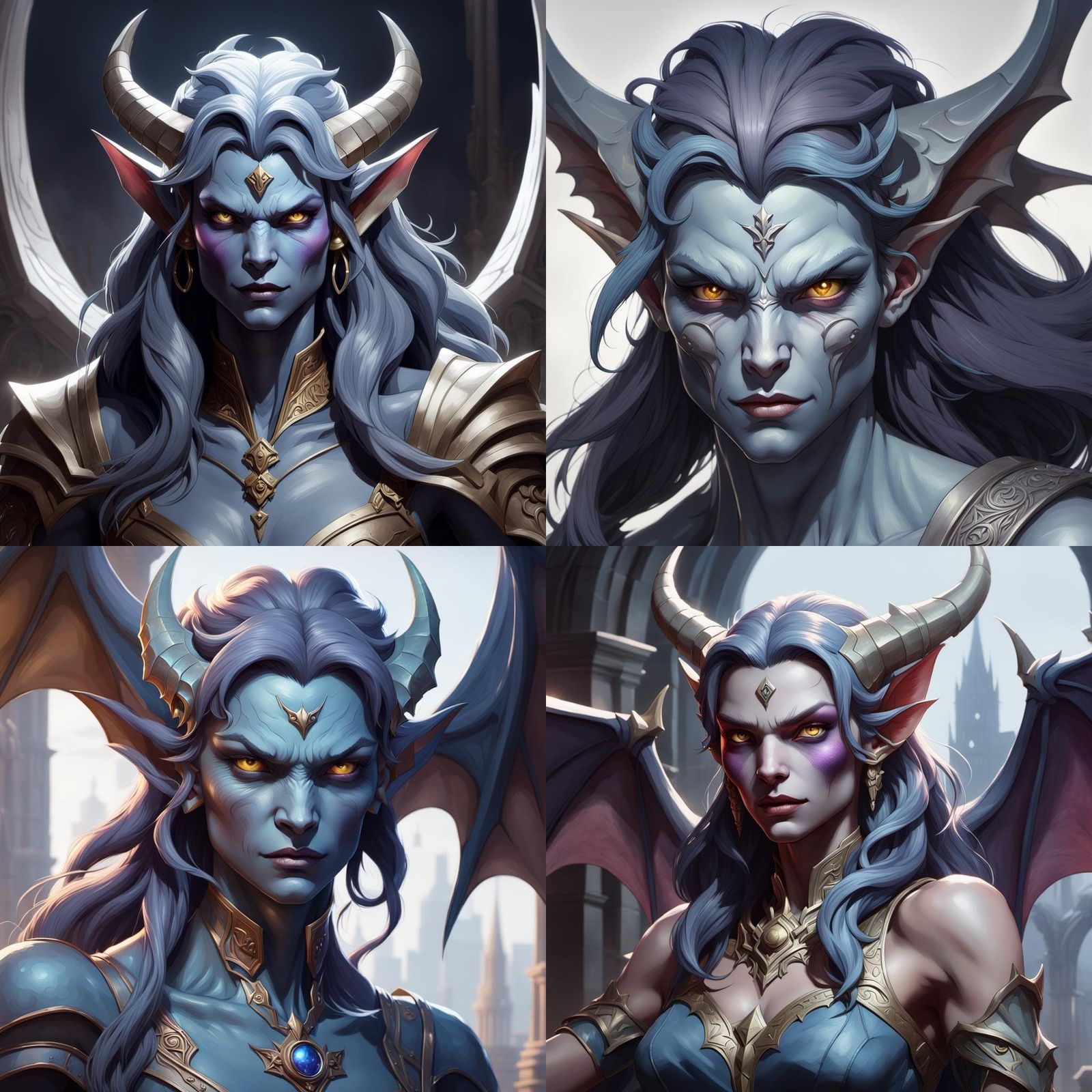 Demona Gargoyles Portrait in Hyperdetailed Digital Art