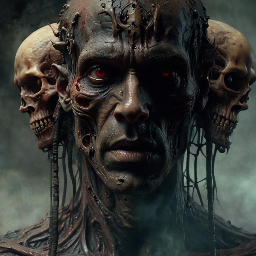 "Surreal Delirium Nightmare: Male portrait