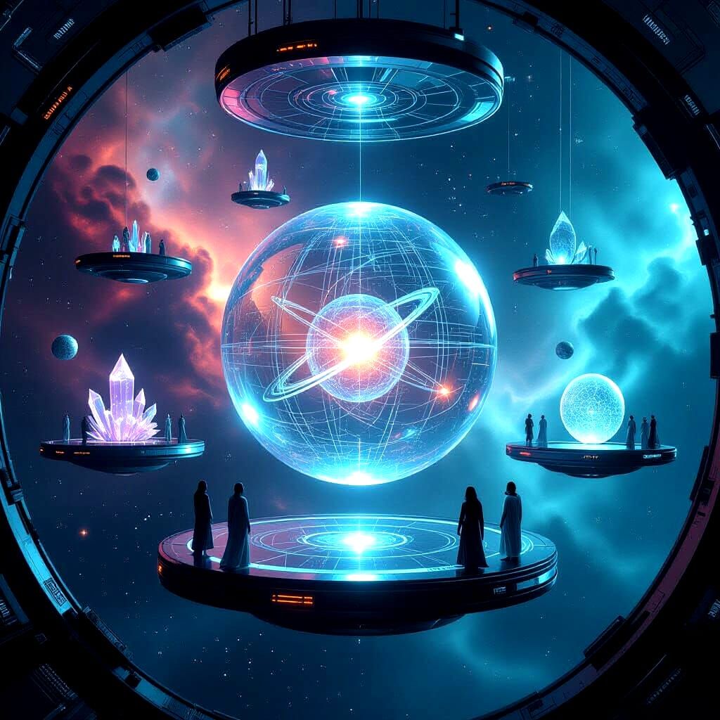 Alien Councils Orbiting Cosmic Diagram