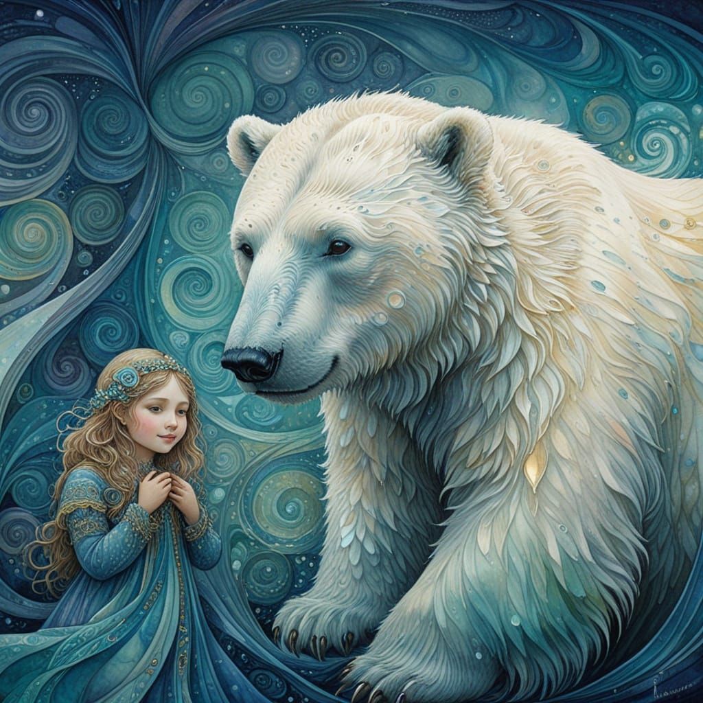 Whispers of the Midnight Forest: A Young Girl Meets a Polar ...