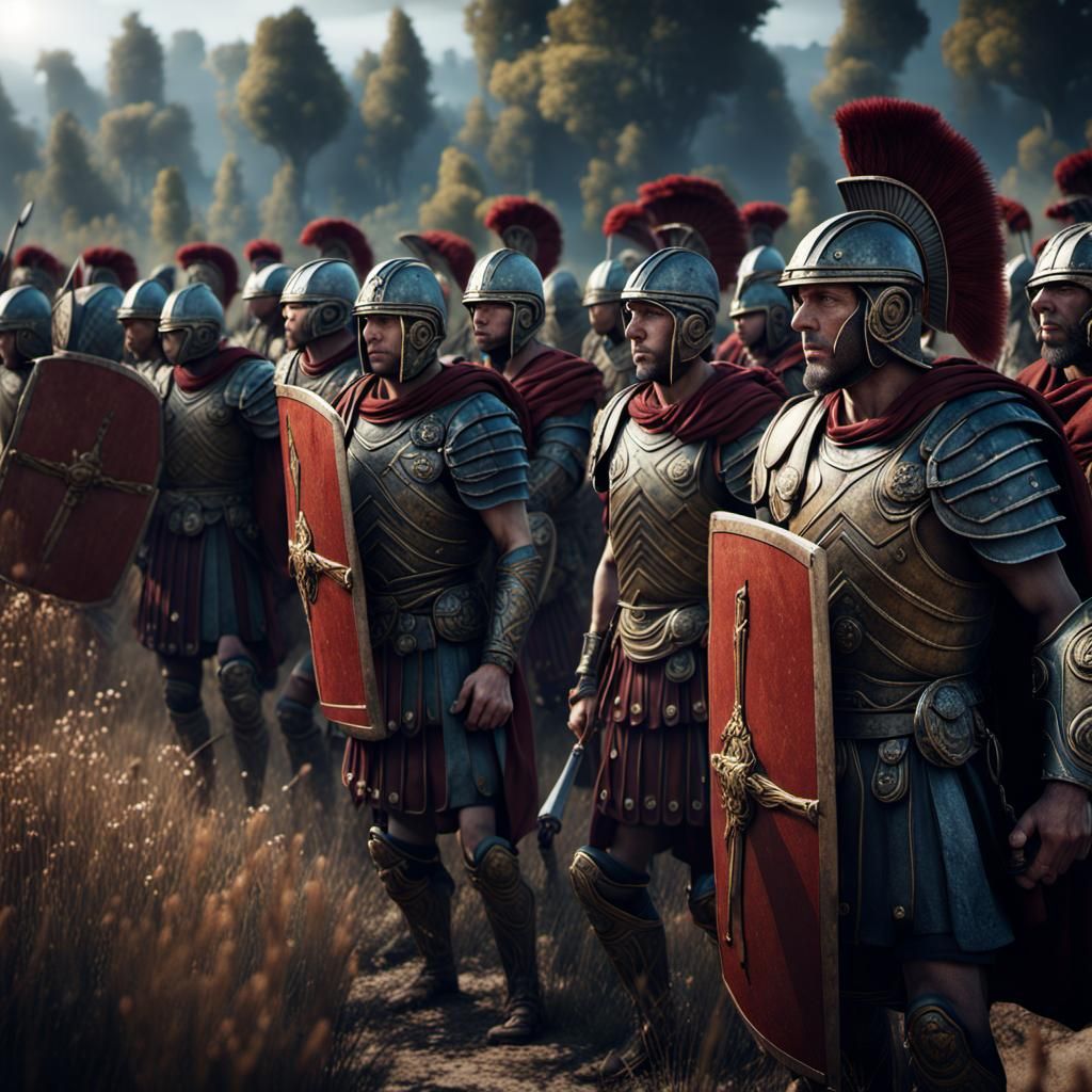 Line of Roman Soldiers
