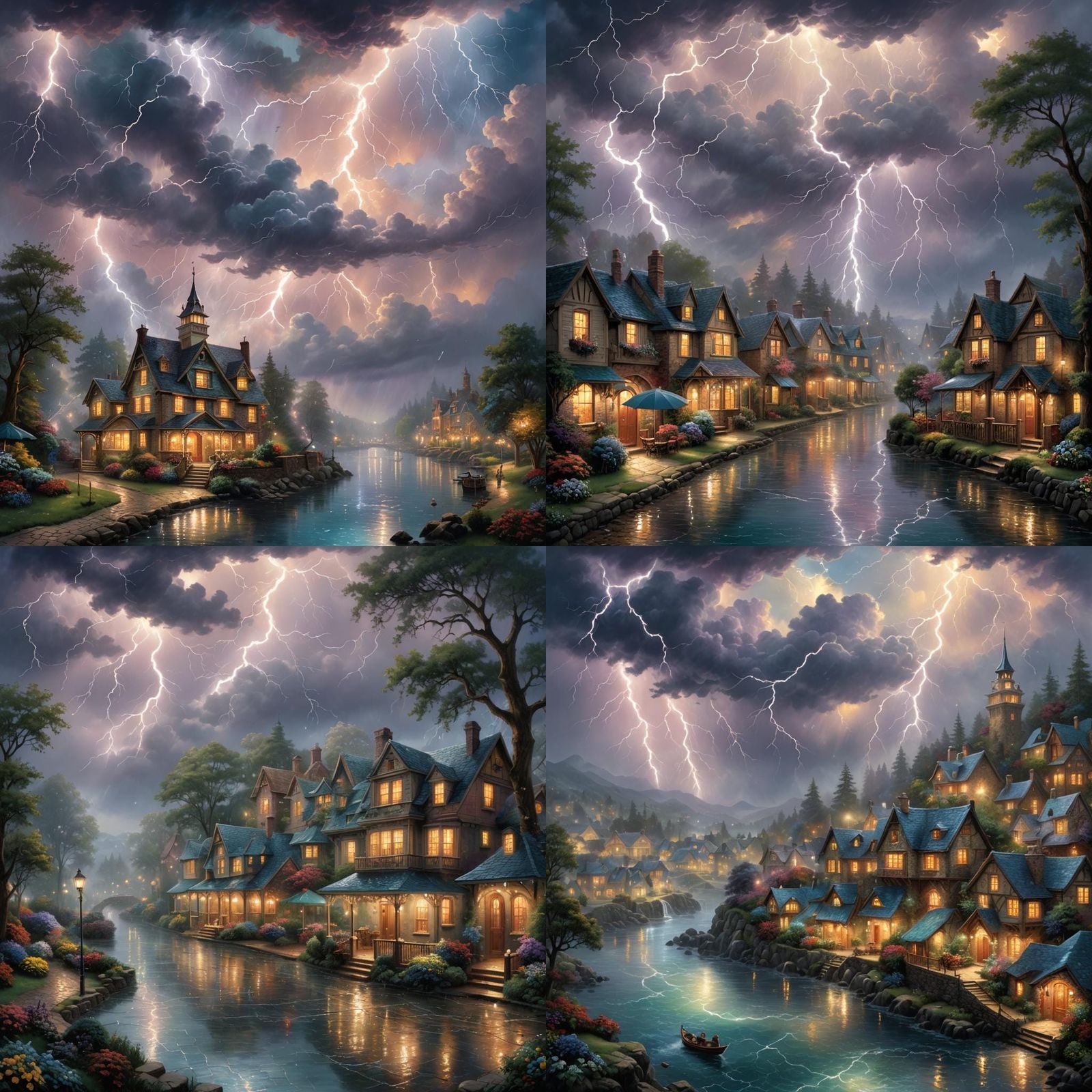 Jewel Rain in Ethereal Lightning Storm