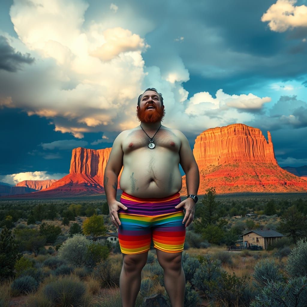 Psychedelic Storm Over Colorado Monument
