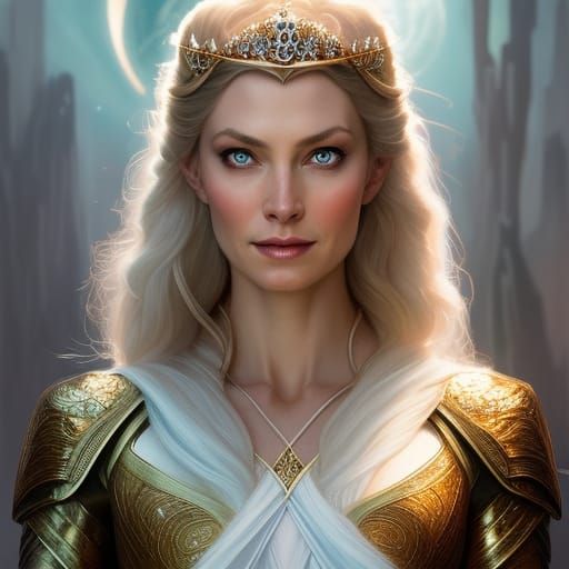 Galadriel Portrait in Art Nouveau Style