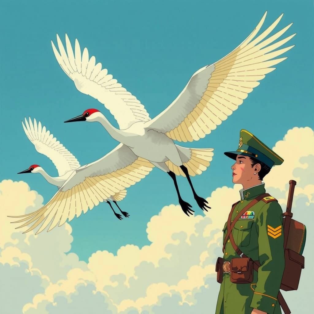 Cowgirl Riding Horse in Serene Landscape