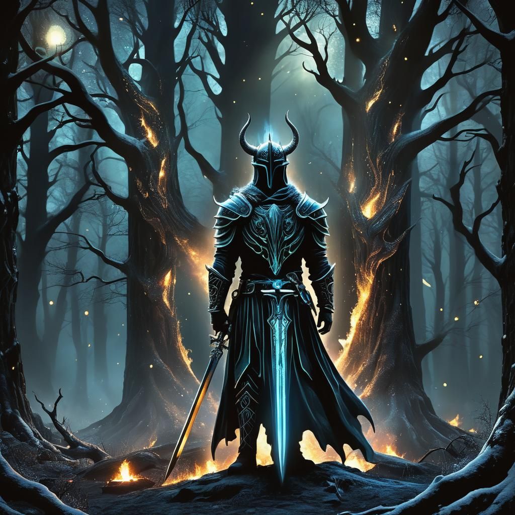 Bioluminescent Forest: A Dark Fantasy Masterpiece