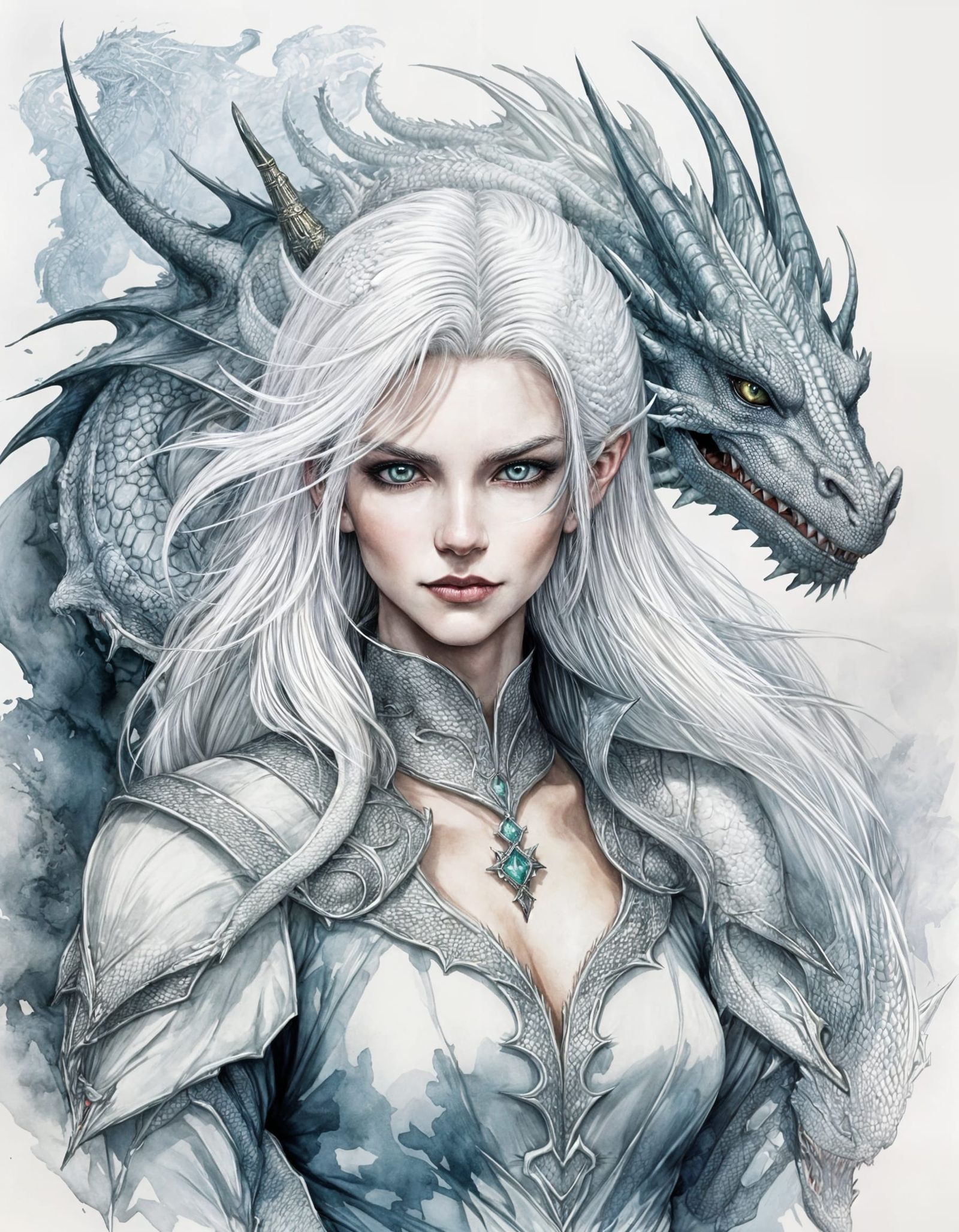 Fierce Fantasy Caster with Dragon Hair