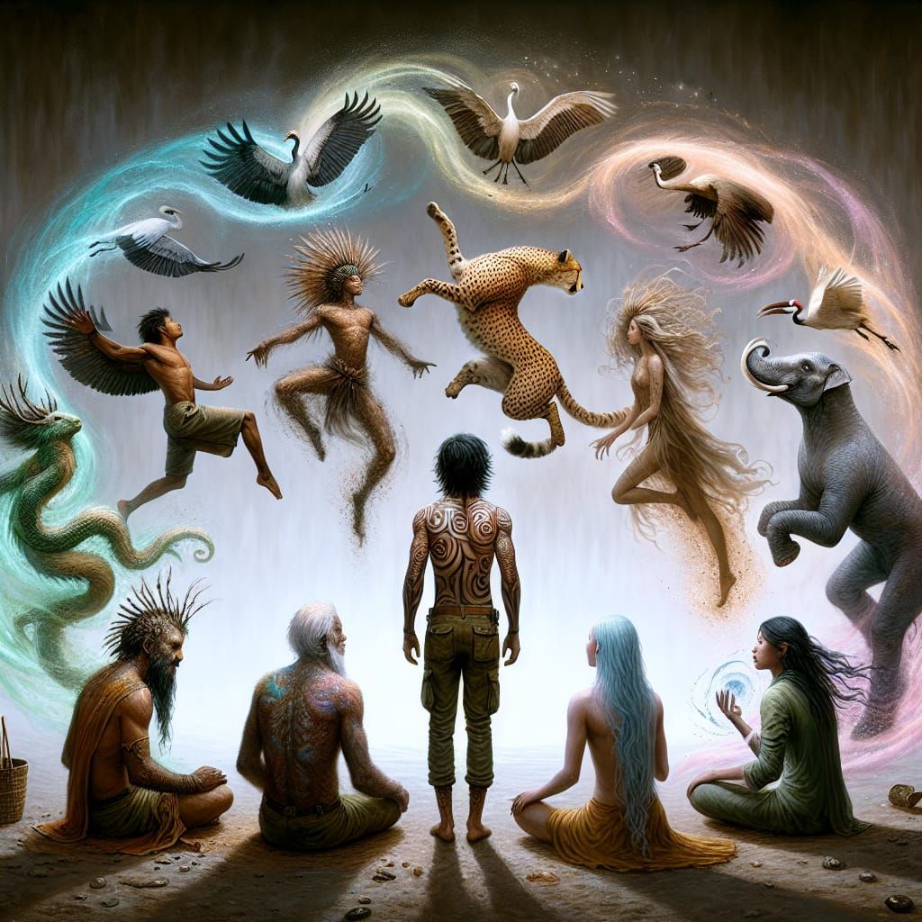 Mystical Transformation: People Changing into Animals