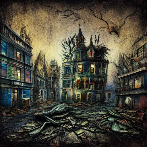 Masquerade Rabbit in Post-Apocalyptic Surrealism