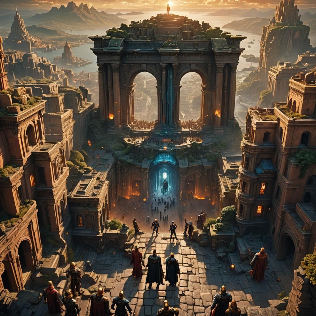 The Avengers Stand Heroically in Ancient City