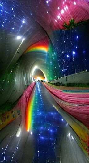Rainbow Star Tunnel: A Cosmic Journey