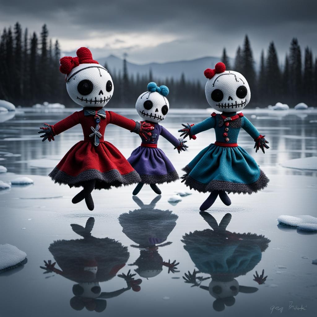 Voodoo Dolls Dance on Ice Pond