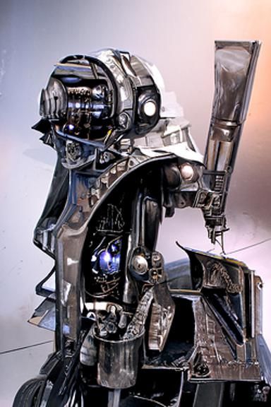 Colorful Ancient Samurai Android Mechwarrior Robot