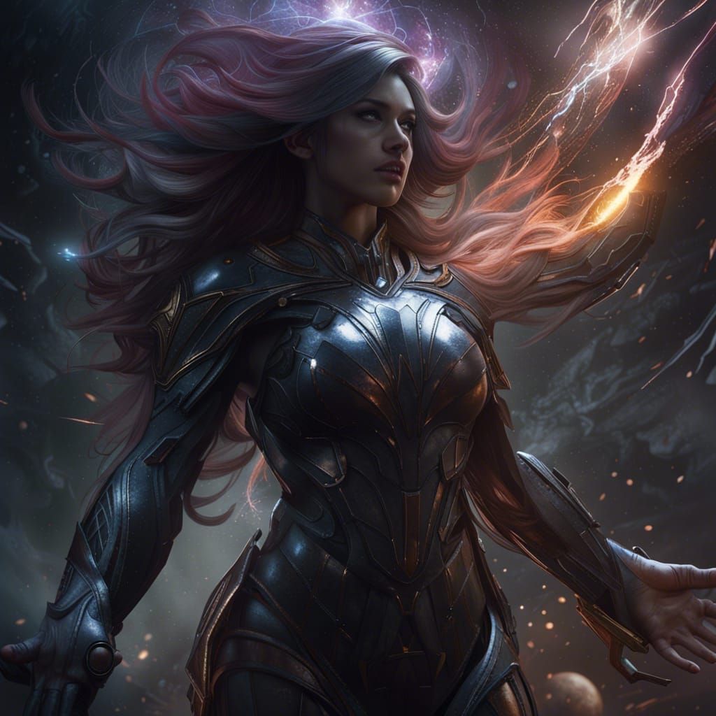 Inhuman Superpower Beyond Space in Dark Fantasy Style