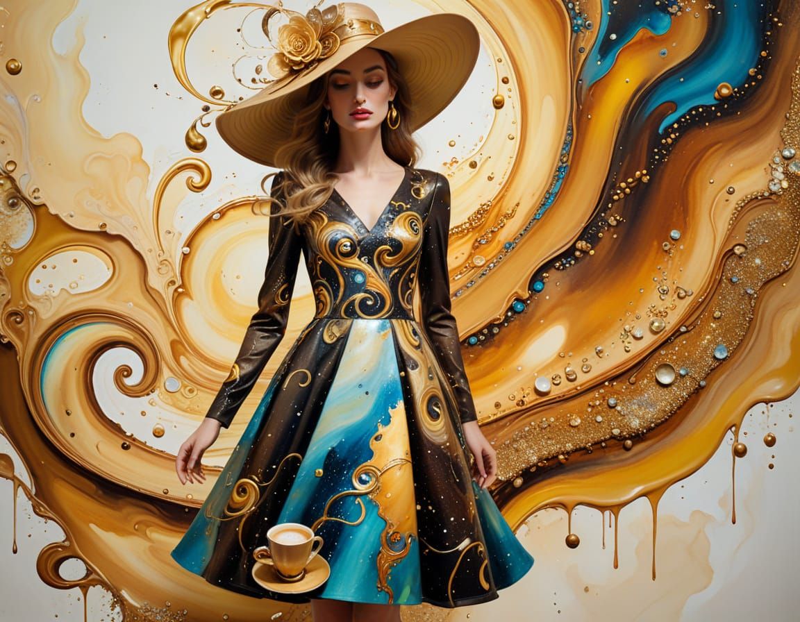 Coffee Couture: Surrealist Catwalk Fashion in Earth Tones