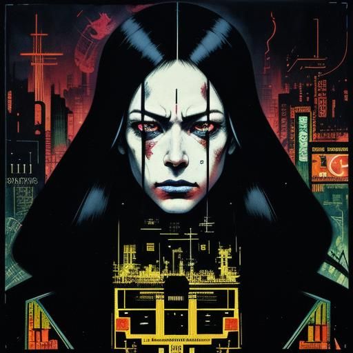 Disturbing Demonic Close-up in Analog Horror Style