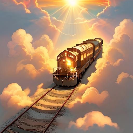 Cargo Train in Divine Sunshine