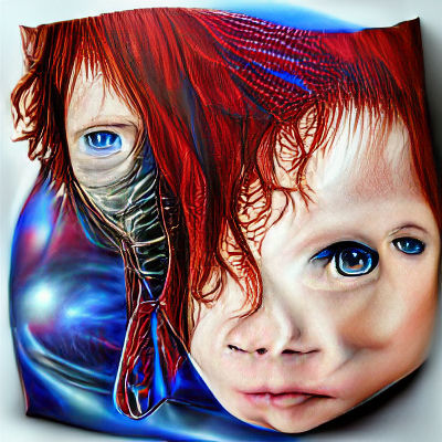 Hyperrealistic Alien-Human Hybrid Child in 8K