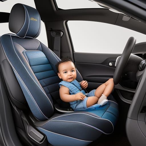 Baby in Car Seat, Ambient Light Photography