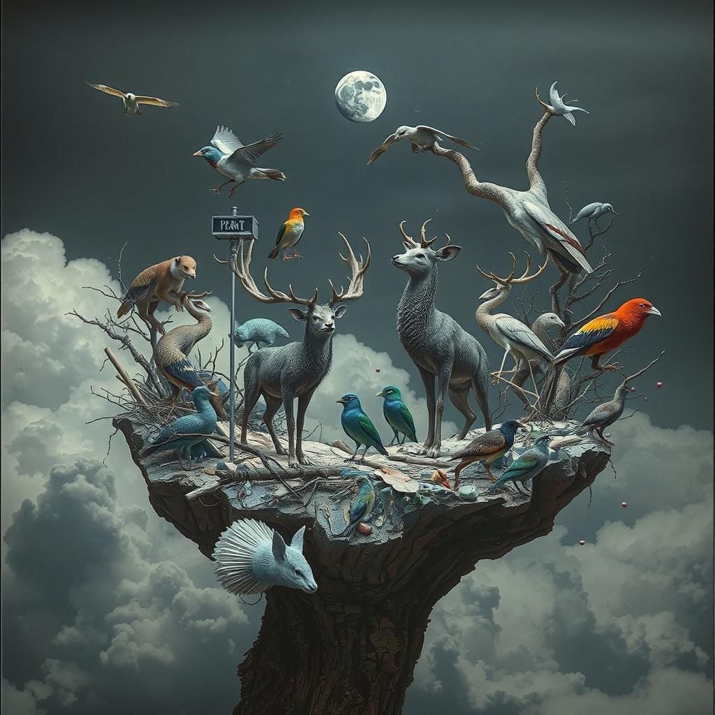 Surreal Wildlife Photo in Dreamlike Harmony