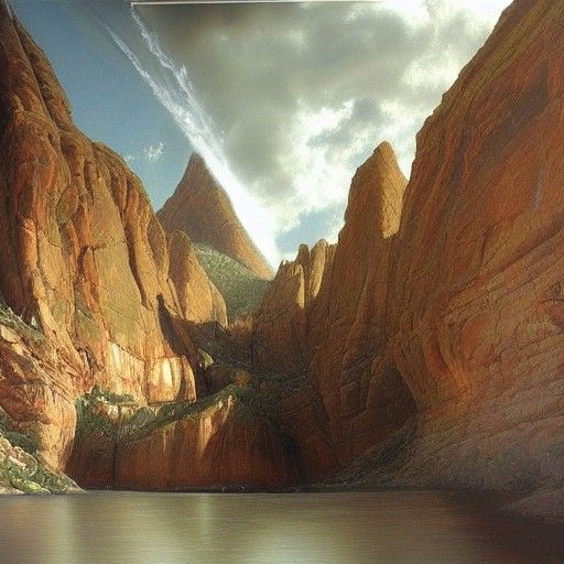 Surreal Mind Explosion as Oil Painting