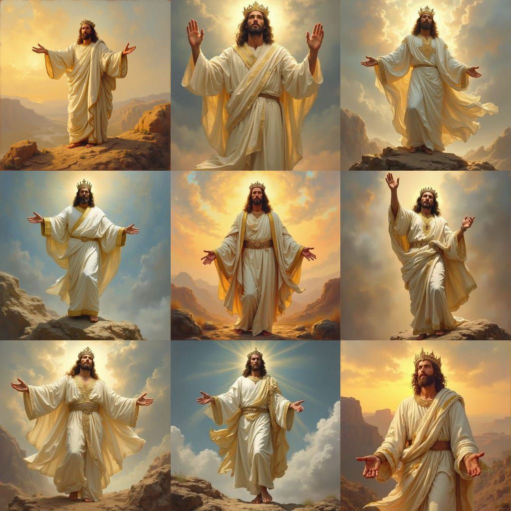 Christ Victorious on Earth in Oil Painting