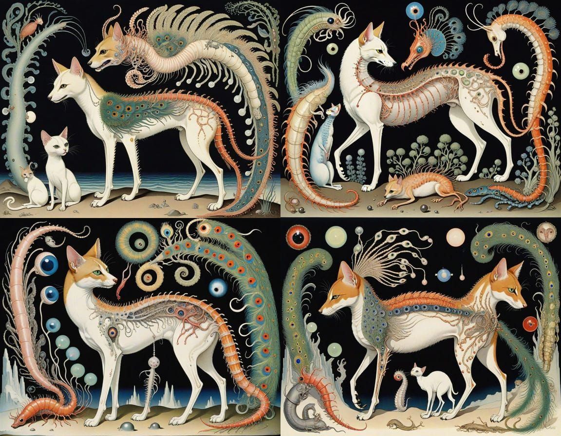 Surrealistic Nightmare of Bizarre Anatomy in Deep Colors