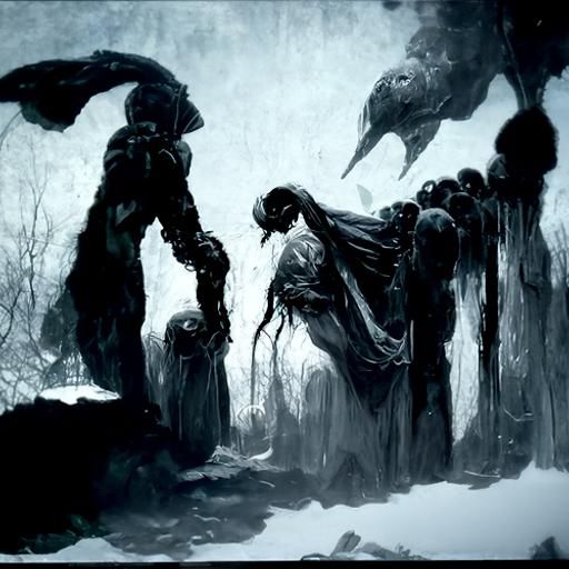 Dark Harmony: Gothic Horror Illustration
