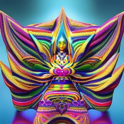 Prismatic Goddess with Volumetric Lighting