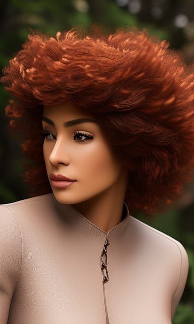 Shy Redhead Cowgirl in Photorealistic Matte Painting