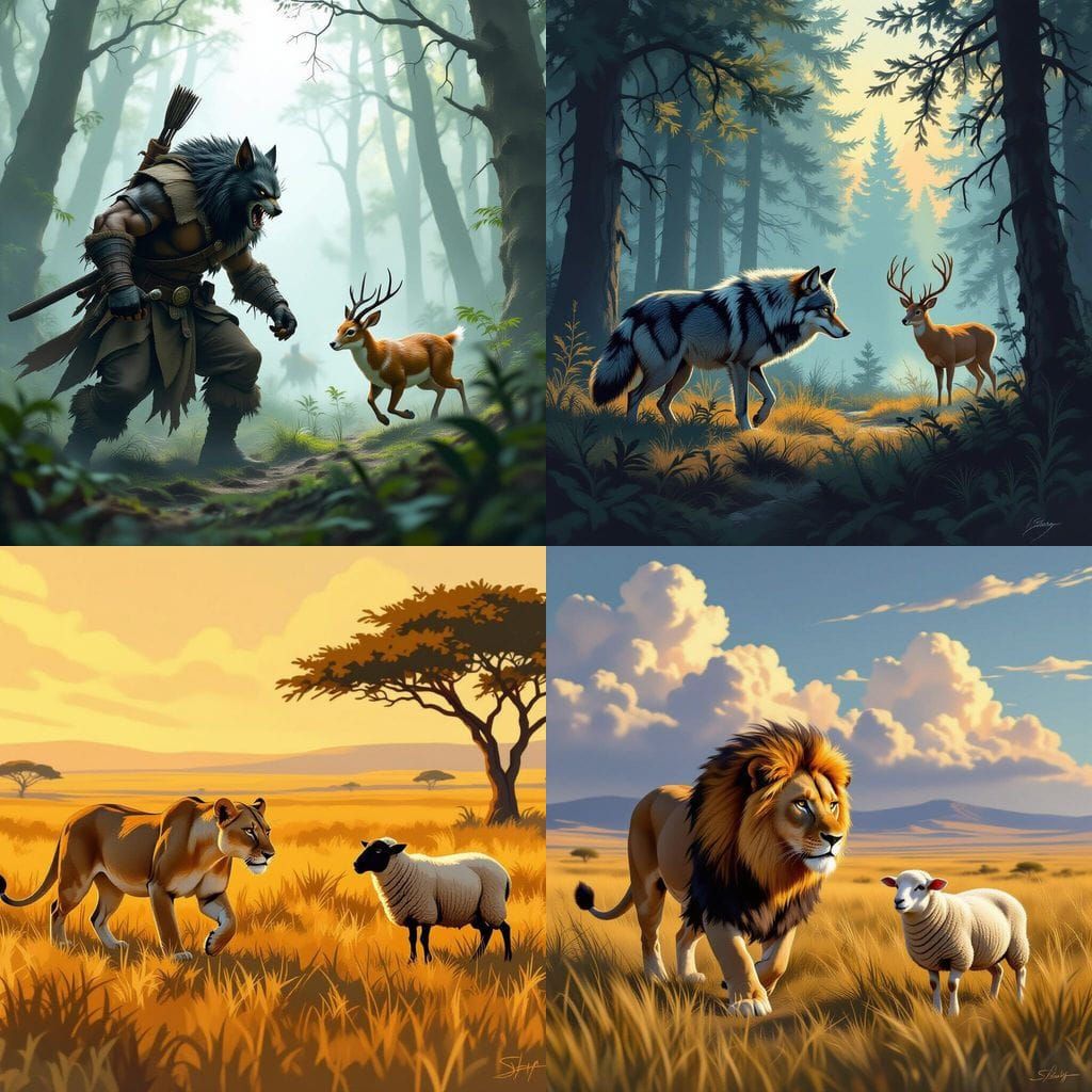 Lion and Sheep in Harmony