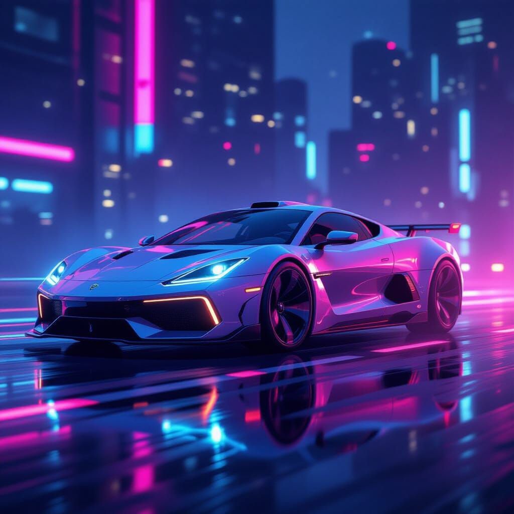 Vibrant Blip with Neon Accents