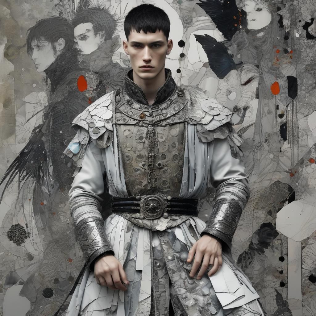 Warrior in Art Nouveau Style