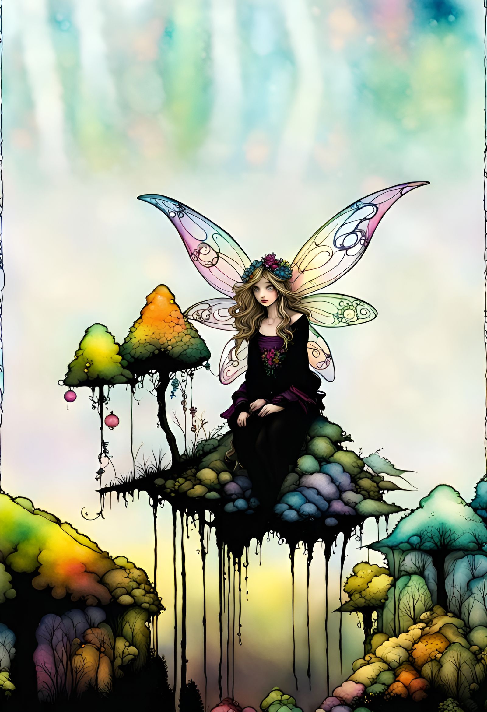 Whimsical fairy fantasy village