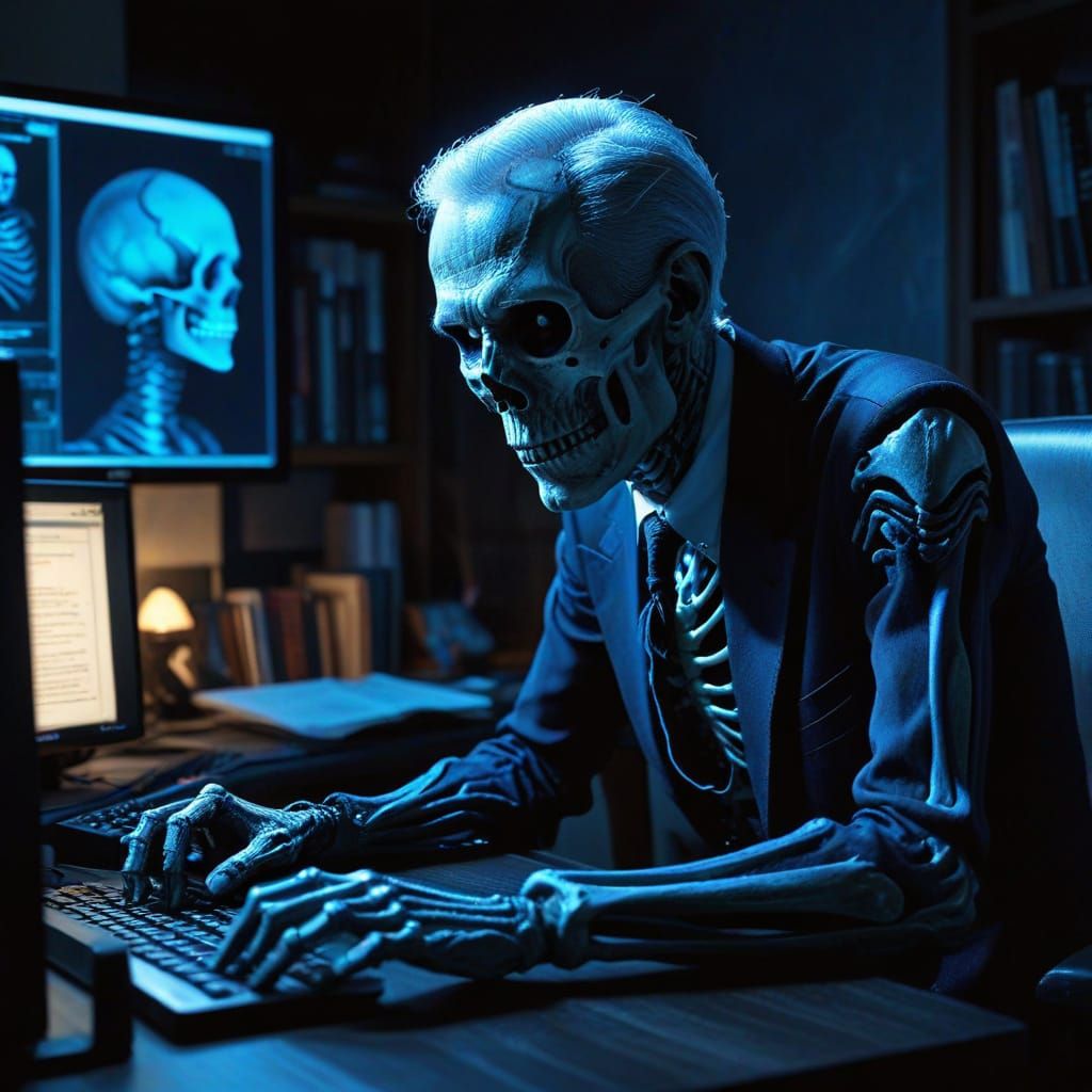 Dark Fantasy Businessman Trapped by Macabre Fate