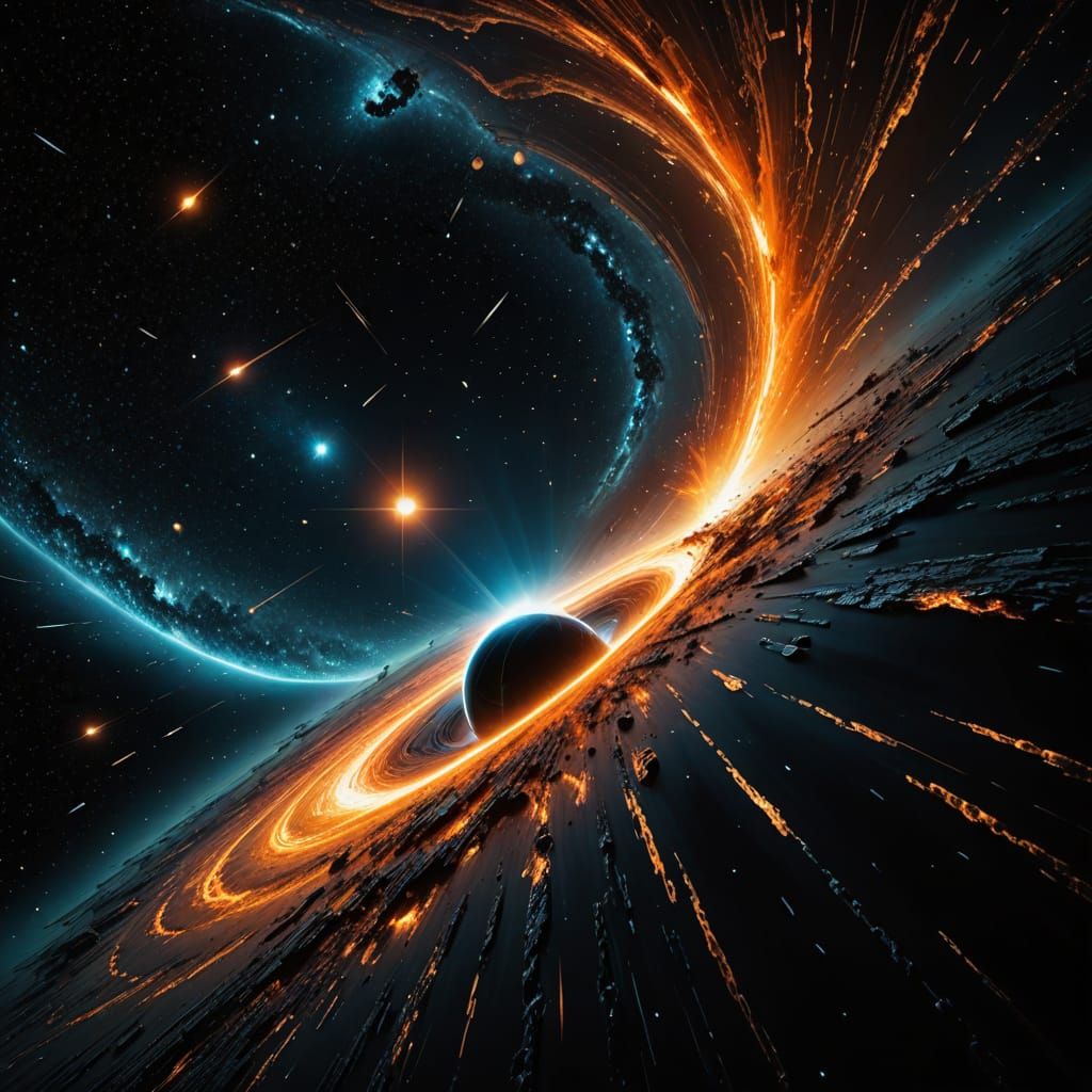 Epic Space Battle Unfolds Near a Black Hole