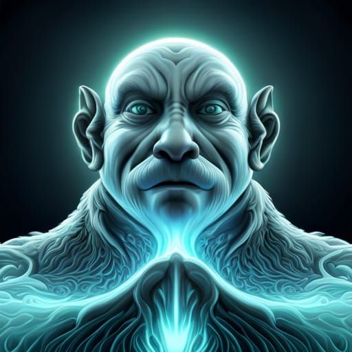 Cosmic Mustache in Sci-Fi Biopunk Style