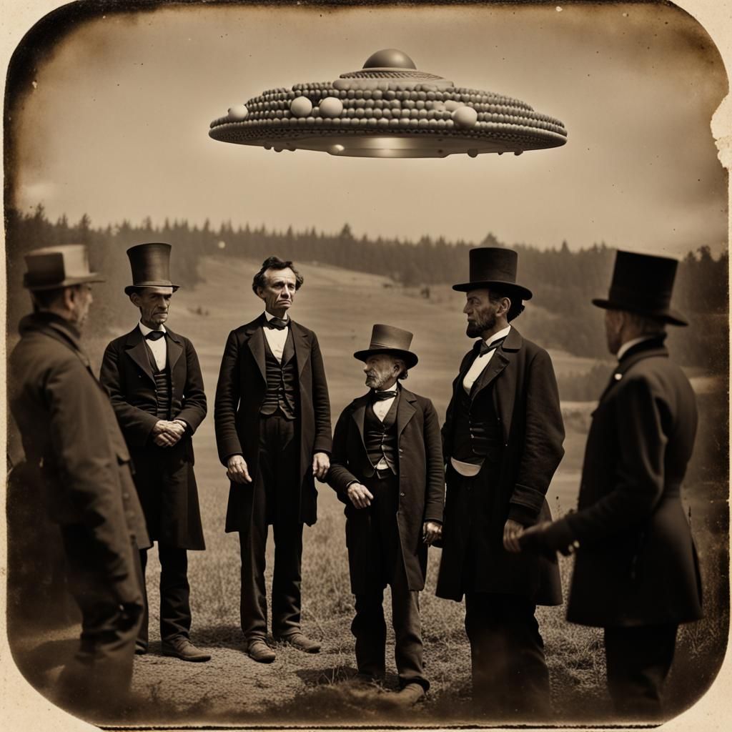 Abraham Lincoln Views UFOs: Tintype Photograph, 1862