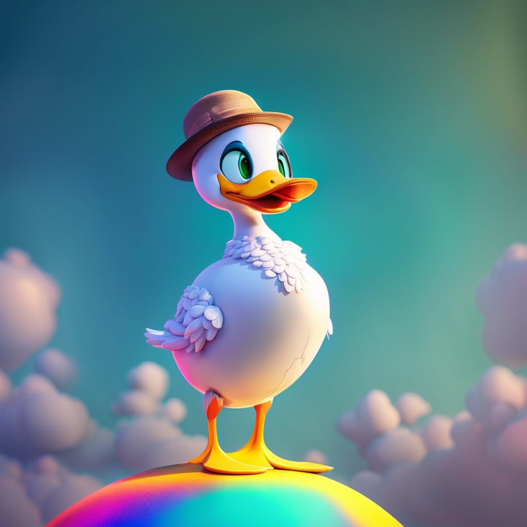 Dewey Duck Conquers the World: Pixar-Style 3D Art