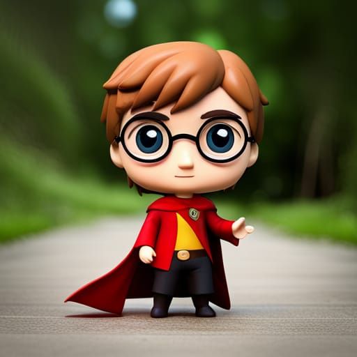 Adorable 3D Chibi Harry Potter as He-Man