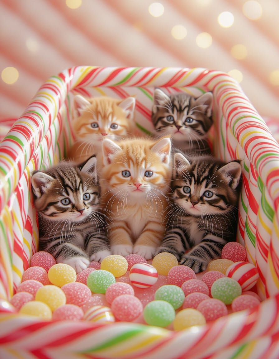 “Sugar paws on a candy quest.”