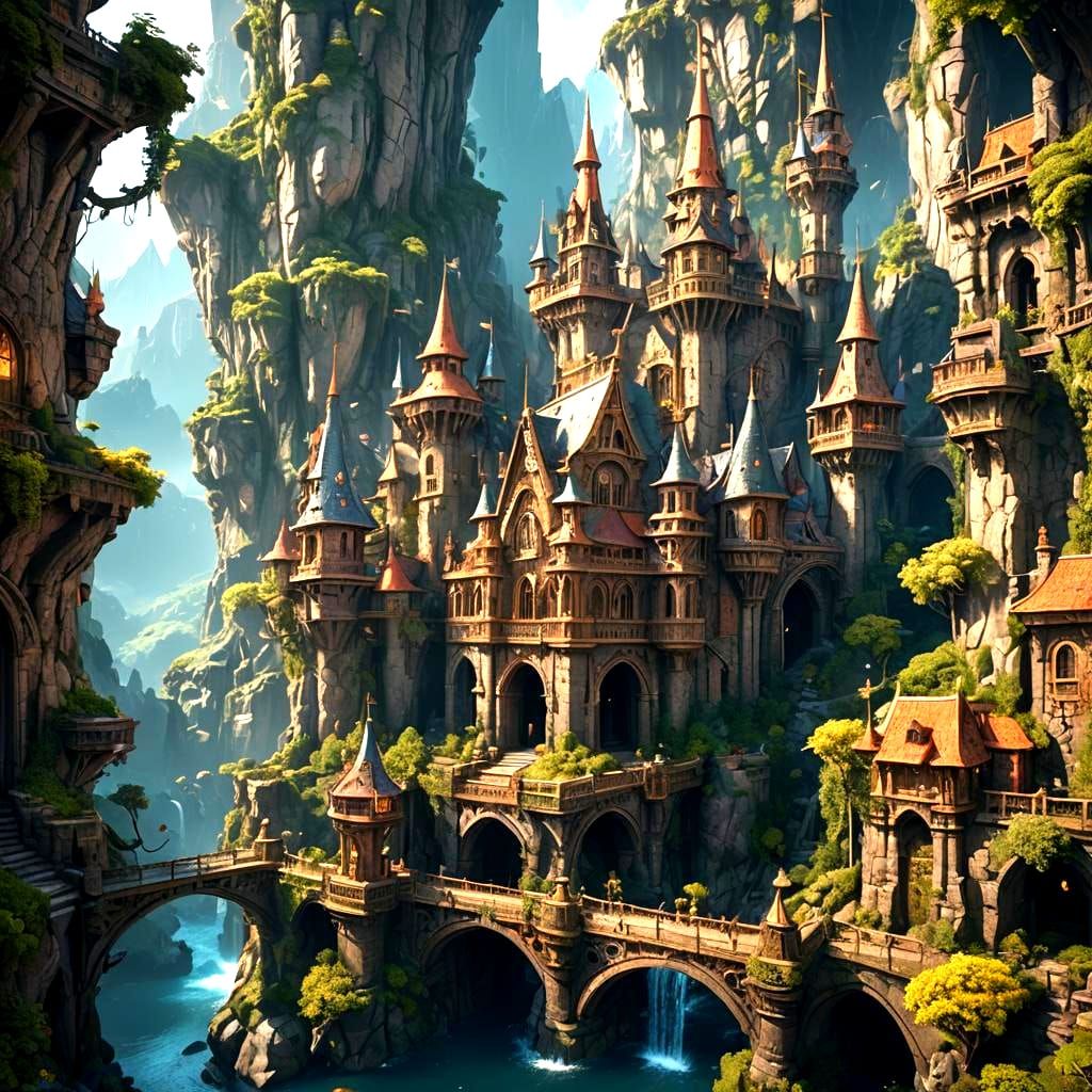 Fantastical Matte Painting with Intricate Details